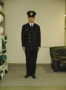 消防職員の正装。制服姿です。