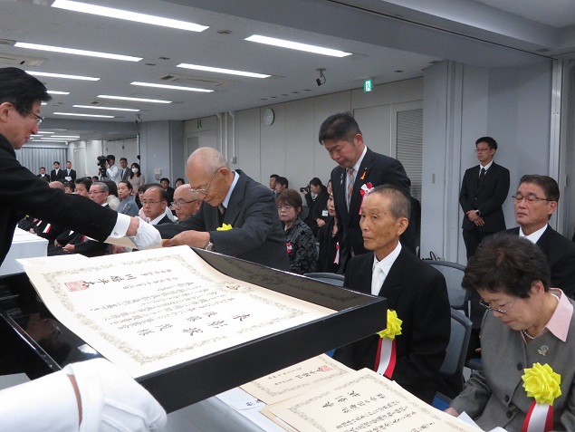 静岡県知事表彰 表彰式１