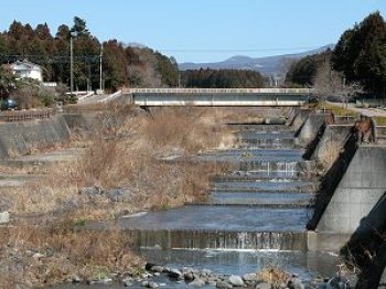 潤井川渡河地点の様子