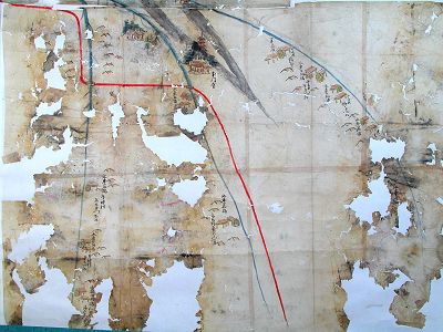 絵図北山用水流末の様子 