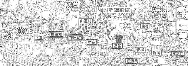 江戸時代末期の大宮町の様子(黒塗は桜岳が住んでいた所)