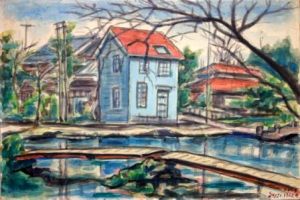 29．湧玉池と写真館／昭和23年(1948)／宮町