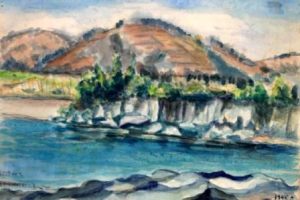 30．富士川と岩礁／昭和23年(1948)／沼久保