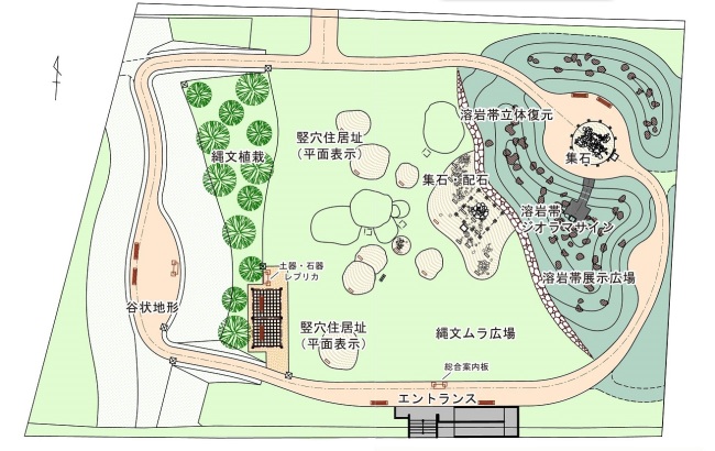 史跡大鹿窪遺跡園地内案内図