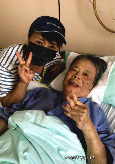 企業特別賞 危篤状態からの「母の笑顔！」の写真