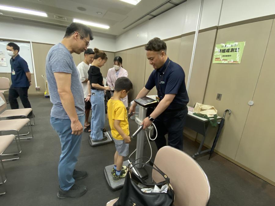 体組成測定の様子