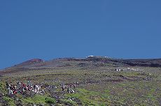 登山風景(撮影場所：富士宮ルート六合目～新七合目)