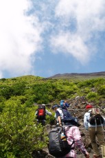 登山風景(撮影場所：富士宮ルート六合目付近)
