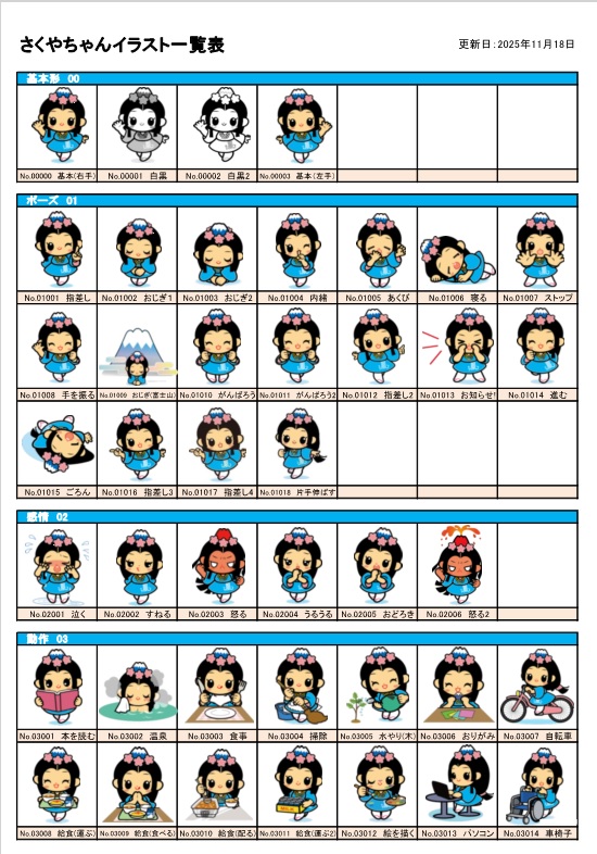 イラスト一覧表トップ