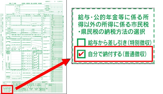 市県民税申告イメージ