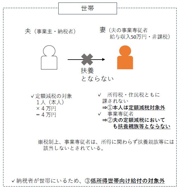 青色事業専従者、事業専従者（白色