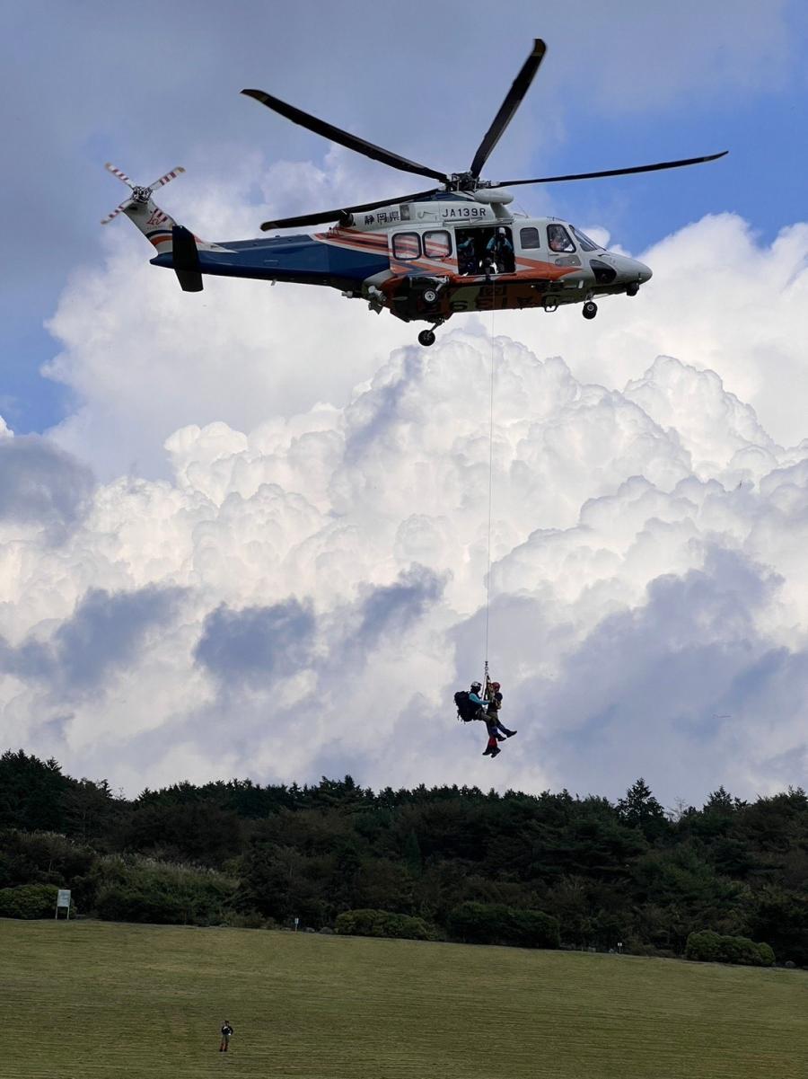 静岡県消防防災航空隊との合同訓練