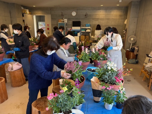 秋の彩寄せ植え教室③