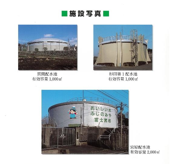 富士宮市の主な配水池